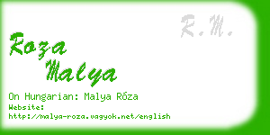 roza malya business card